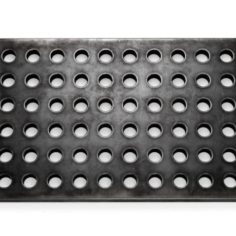 Perforated wear patch for excavator and loader buckets, ITR part 59536