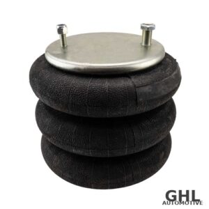 Triple Convoluted Air Spring with 9" Dia Top Plate, Replaces Goodyear